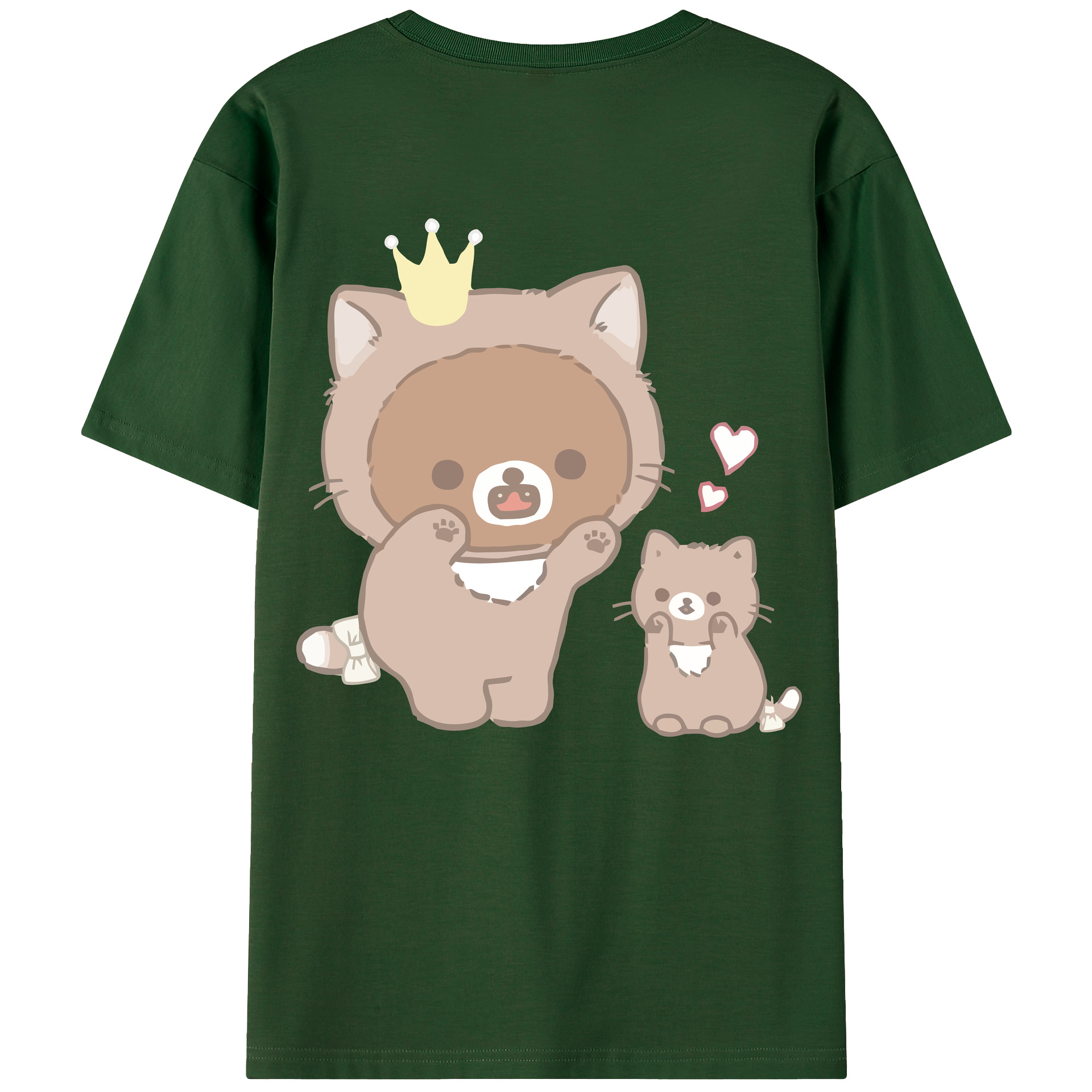 （画像用） リラックマ リラックマ キイロイトリ Rilakkuma Korilakkuma Kiiroitori 綿100％半袖Tシャツ（背面プリント）